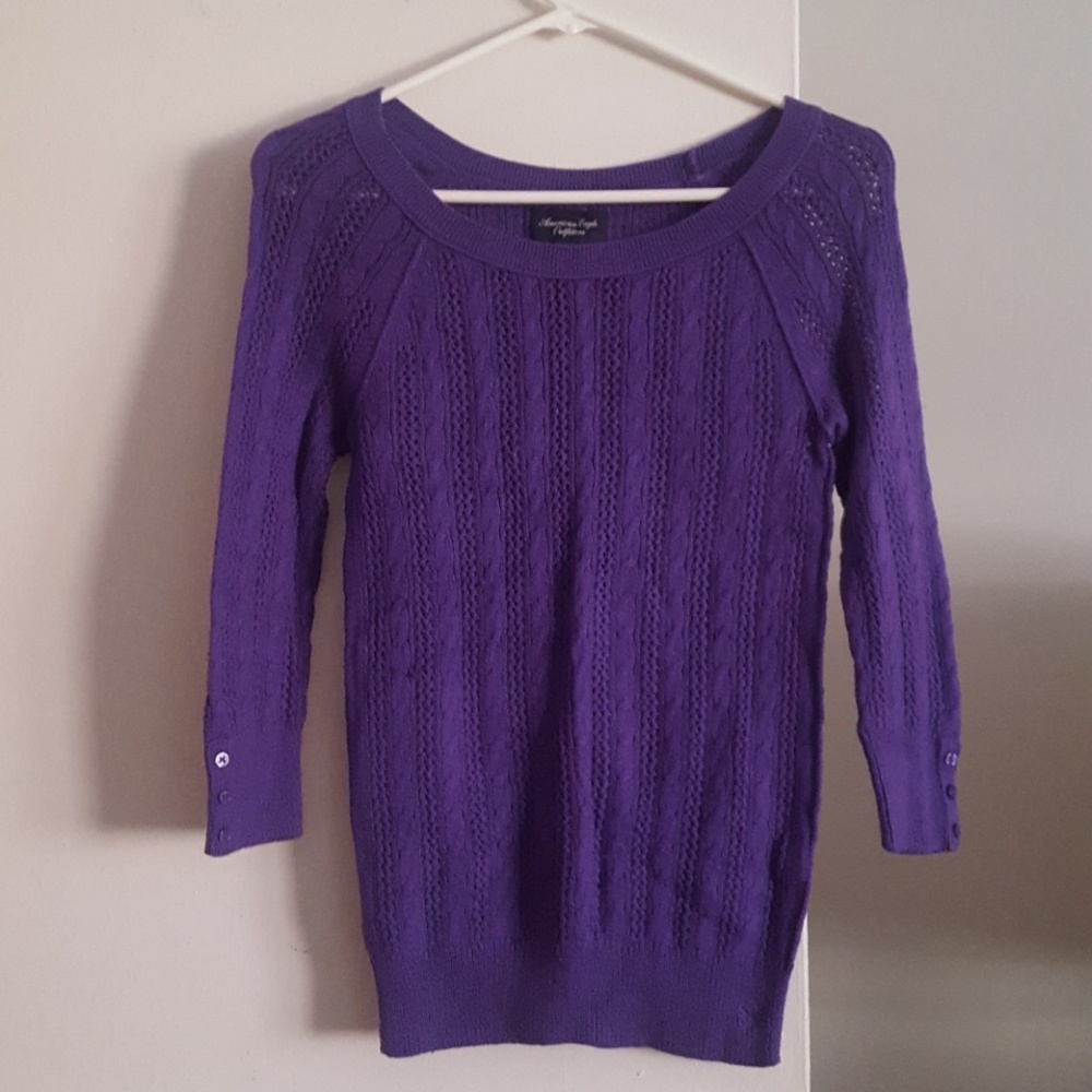 American eagle purple sweater